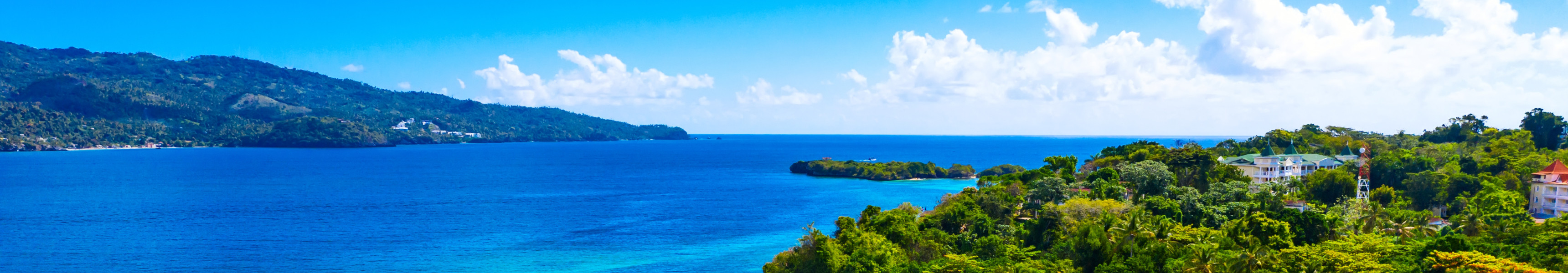 Luftaufnahme des Playa Rinc&oacute;n in der Dominikanischen Republik mit wei&szlig;em Sandstrand, t&uuml;rkisfarbenem Wasser, Palmen und Menschen, die im Meer baden und am Strand entspannen.